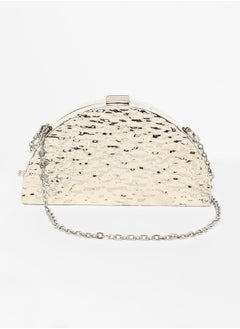 Haute Sauce Solid Push Lock Regular Acrylic Clutch Bag For Women  - Image 4