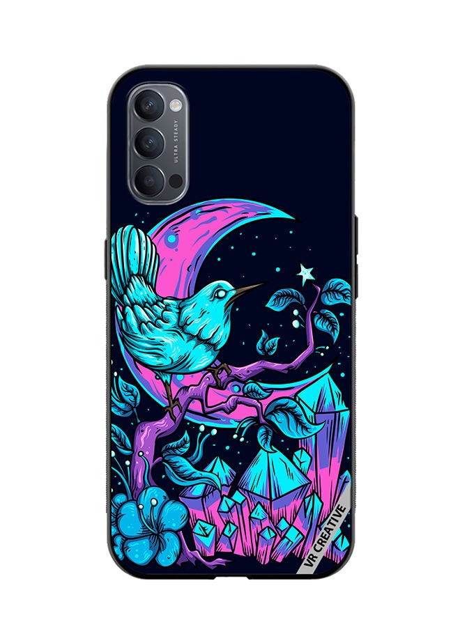 VR CREATIVE Protective Case Cover For Oppo Reno4 Pro 5G Bird Vector Design Multicolour - Image 1