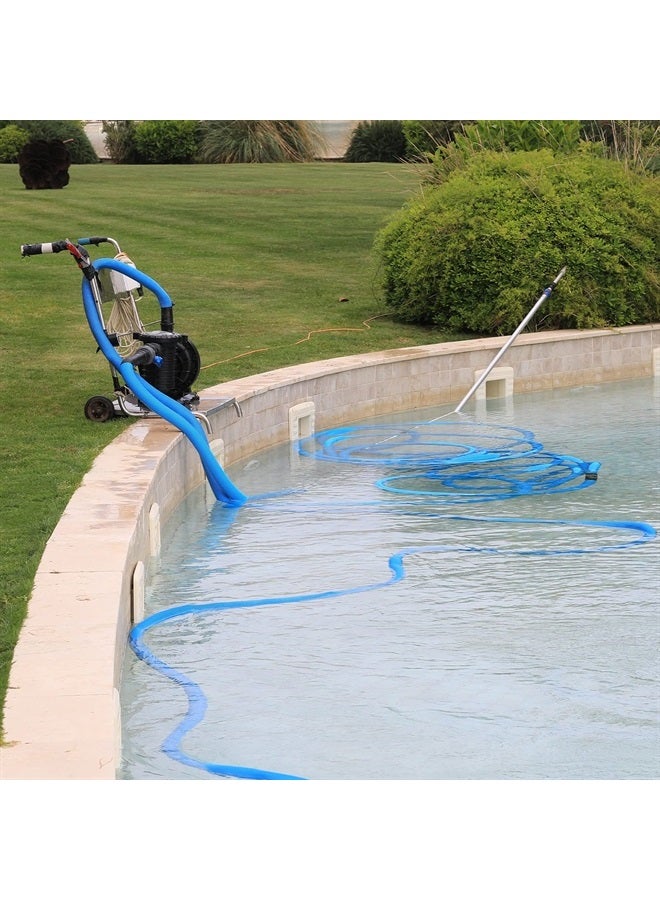 PATIKIL 65mm ID 33ft Lightweight Backwash Hose Lay Flat Reinforced Discharge PVC Hose 0.8MPa for Swimming Pool