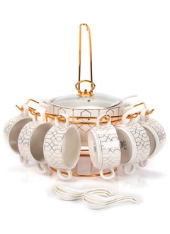 La Mesa La Mesa 16 Pcs Soup Set Serve 6 Persons White 37x34x1 cm  - Image 2