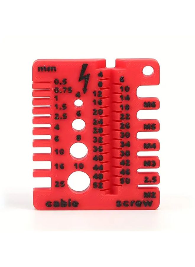 Red Black Industrial Wire Gauge Screw Measuring Tool Portable Thickness Gauge - Image 1