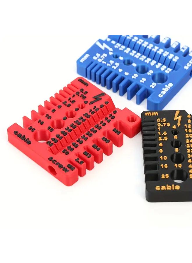 Red Black Industrial Wire Gauge Screw Measuring Tool Portable Thickness Gauge - Image 5