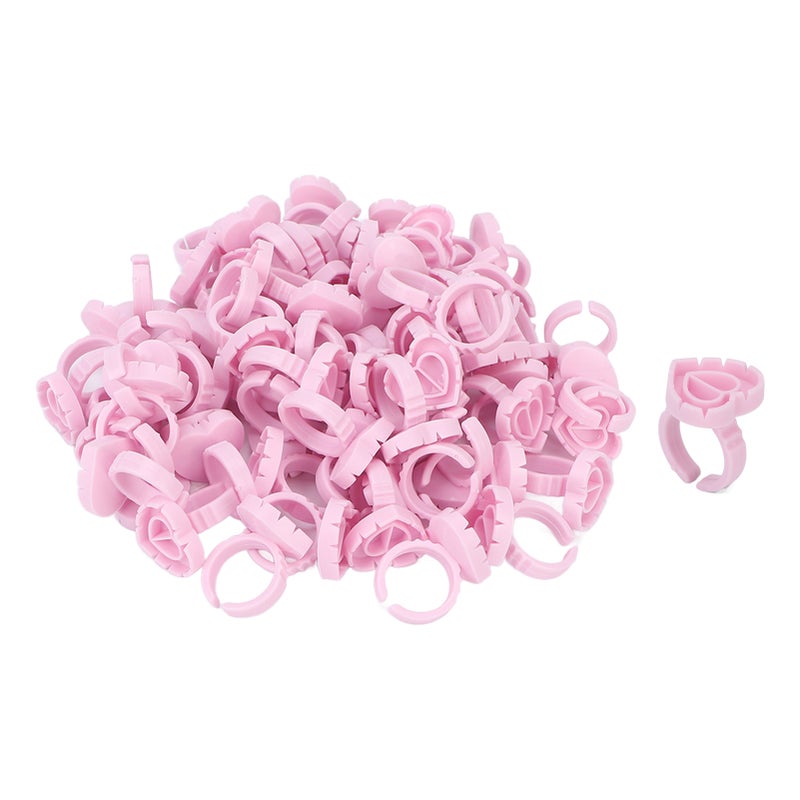 100pcs Disposable Lash Glue Holder Ring Cup Eyelash Extensions Quick Blossom Cups - Image 2