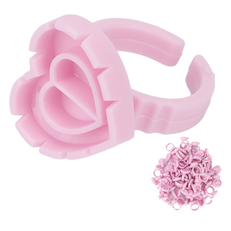 100pcs Disposable Lash Glue Holder Ring Cup Eyelash Extensions Quick Blossom Cups - Image 4