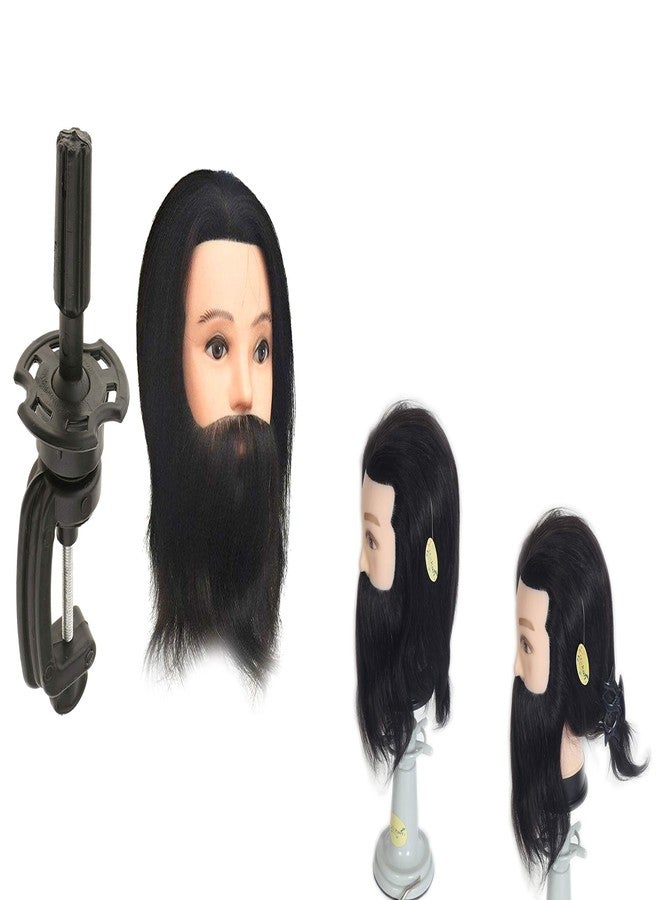 ريتزكارت رأس مانيكان بشري من ريتزكارت مع مجموعة مشابك لحية لتصفيف الشعر، متعدد الألوان. - Image 1