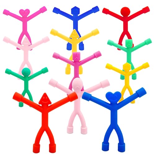 sicitu 12Pcs Magnetic Men for Toddlers Kids Colourful Travel Magnetic People Figures for Airplane Car Fidget Toys Road Trip Sensory Toy Magnet Toys for Office Refrigerator Whiteboard Adults Kids Gifts - Image 1