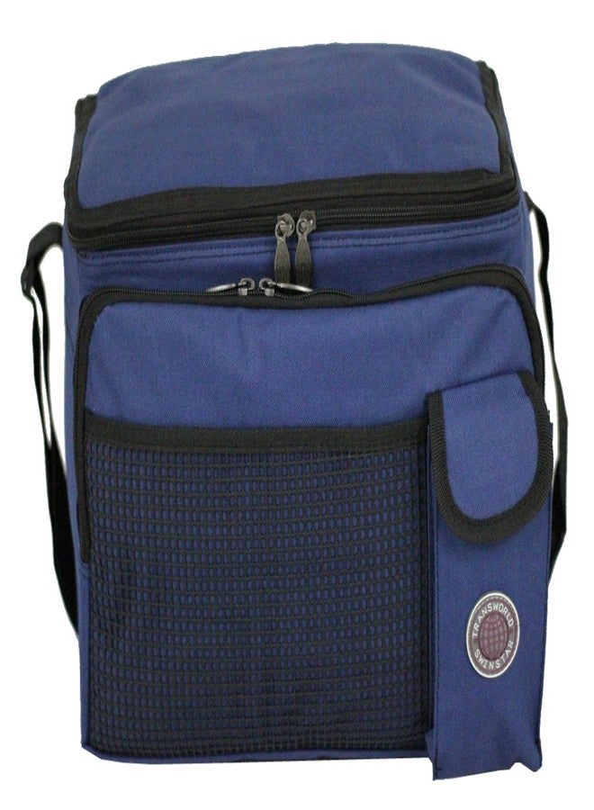 Transworld Durable Deluxe Insulated Lunch Cooler Bag (Many Colors and Size Available) (13 1/2"x10"x10", Navy) - Image 1