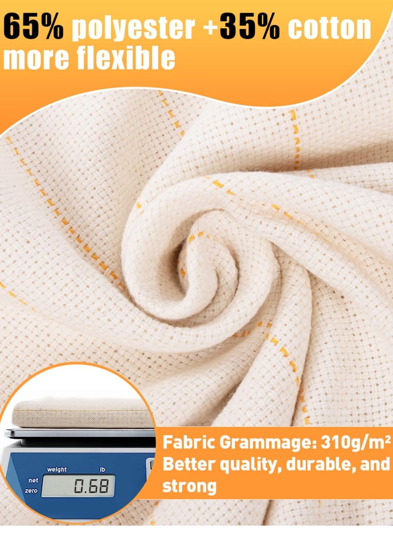 Barakah Tufting Cloth for DIY Rug-Punch Tufting Gun, 100 x 100 cm Large Monk's Cloth with Marked Lines, Ideal for Tufting Gun and Punch Needle Projects, Fabric for Precision Overlocking and Tufting - Image 4