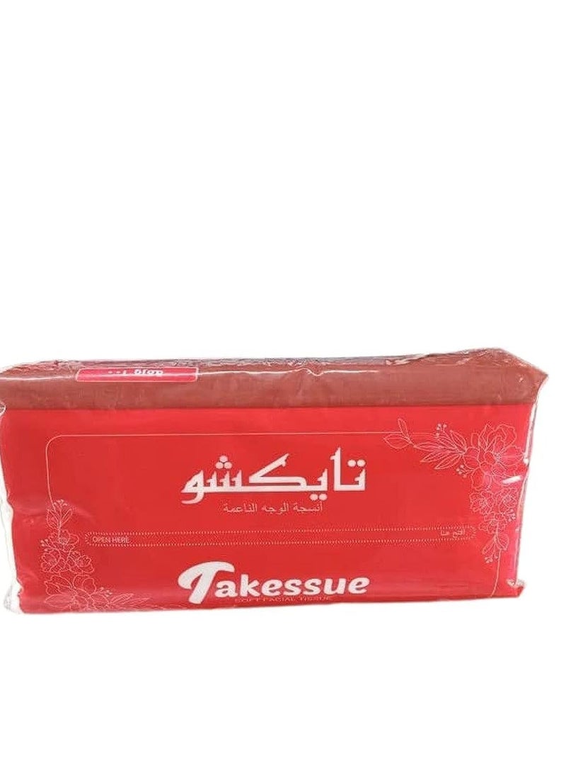 Takessue Facial Tissue – Soft & Strong 600 Sheets  per Pack, 30 Packs Carton - Image 2