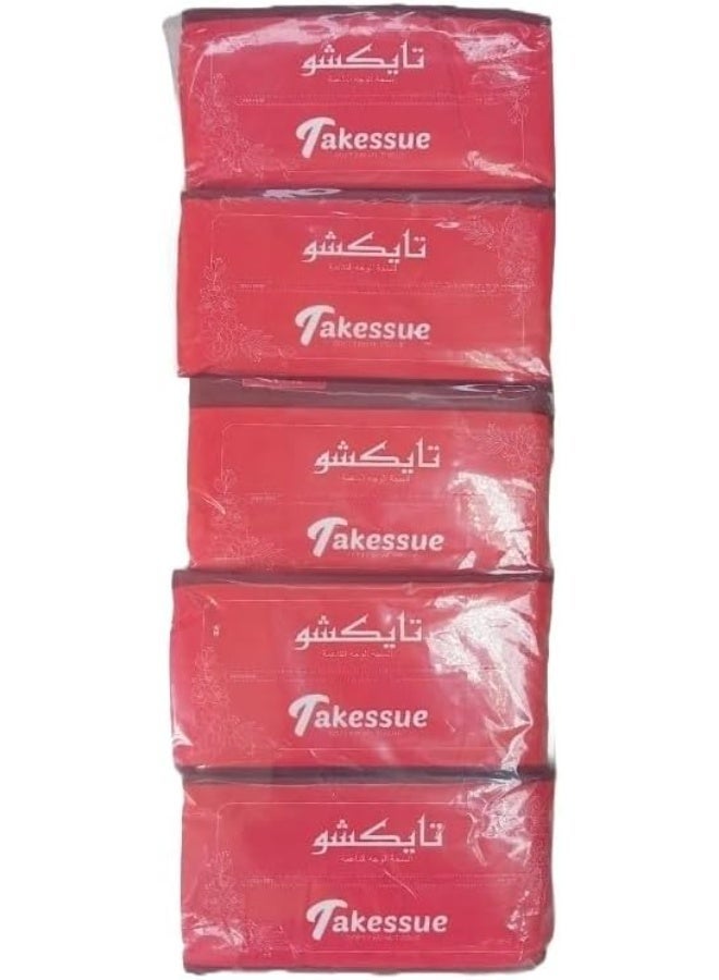 Takessue Facial Tissue – Soft & Strong 600 Sheets  per Pack, 30 Packs Carton - Image 1