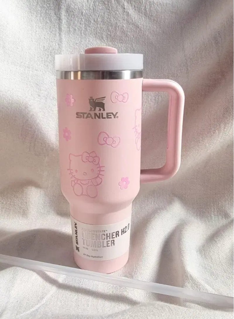 Hello Kitty Stanley Tumbler 40 Oz Quencher H2.0 FlowState