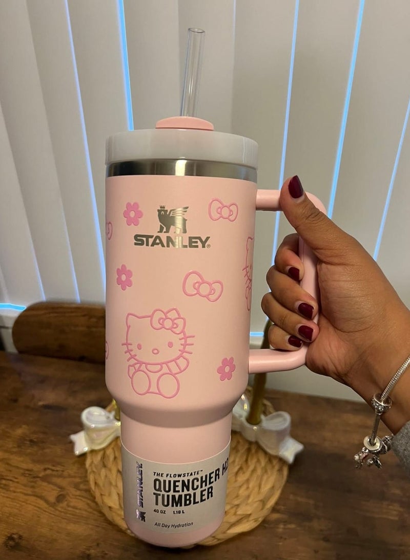 Hello Kitty Stanley Tumbler 40 Oz Quencher H2.0 FlowState