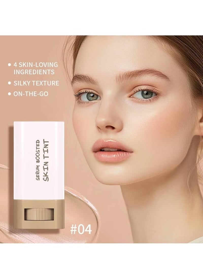 lakerain Beauty Balm Serum Boosted Skin Tint, Solid Tinted Moisturizing Serum Foundation Stick, Buildable Medium-to-Full Coverage Contour Stick for Face Makeup  - Image 2