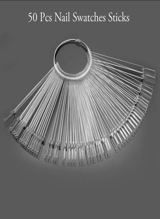 STORE 2508 Store2508 Combo Offer Nail Art Practise Hand and 50 Pcs Transparent Artificial Nail Swatches for Nail Art Practise & Training - Image 3