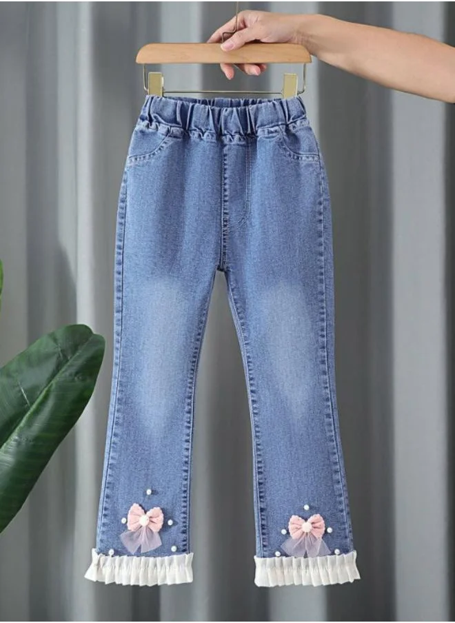 YUNIQEE Blue Straight High Rise Solid jeans