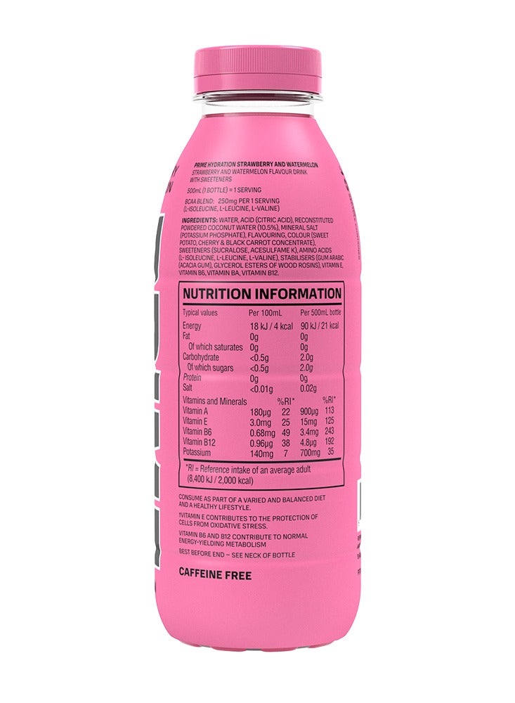 Prime Hydration Strawberry And Watermelon Flavour Hydration Drink - Image 2