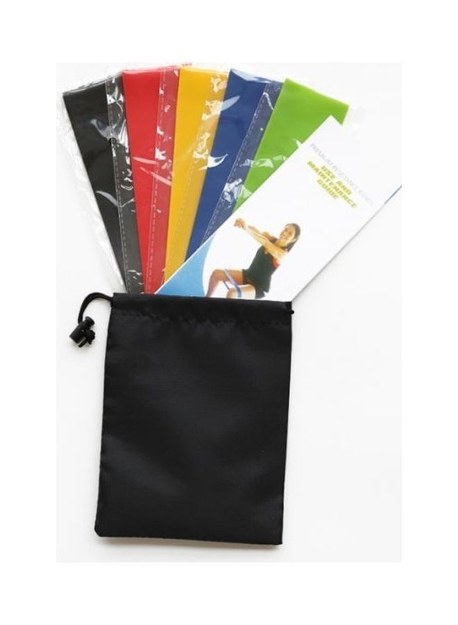 NIBEMINENT Resistance Bands Exercise For Woman Yoga Loop Legs And Butt Workout Home Fitness 5 Pieces With Bag - Image 3