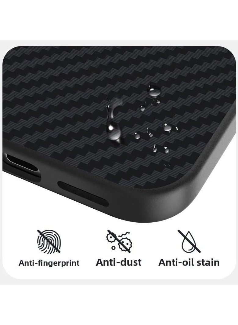 عام غطاء واقي مغناطيسي متوافق مع iPhone 17 Pro - غطاء فائق النحافة مضاد للصدمات بنسيج ألياف الكربون وطلاء مضاد لبصمات الأصابع، يدعم الشحن اللاسلكي - Image 5