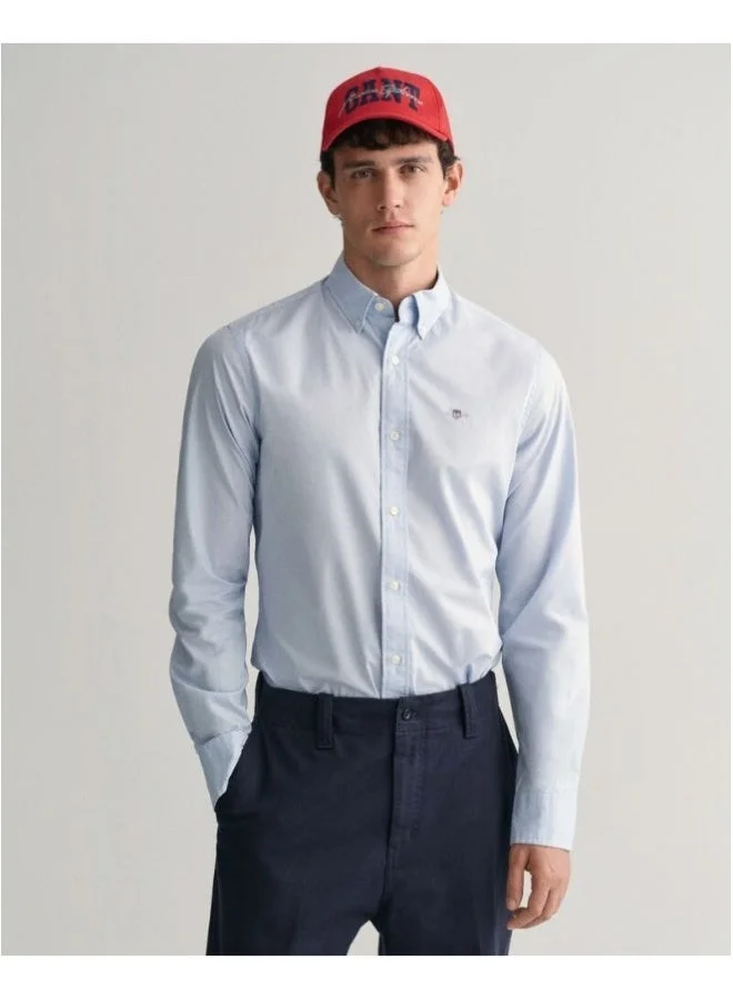 غانت قميص بوبلين بقصة ضيقة من جانت