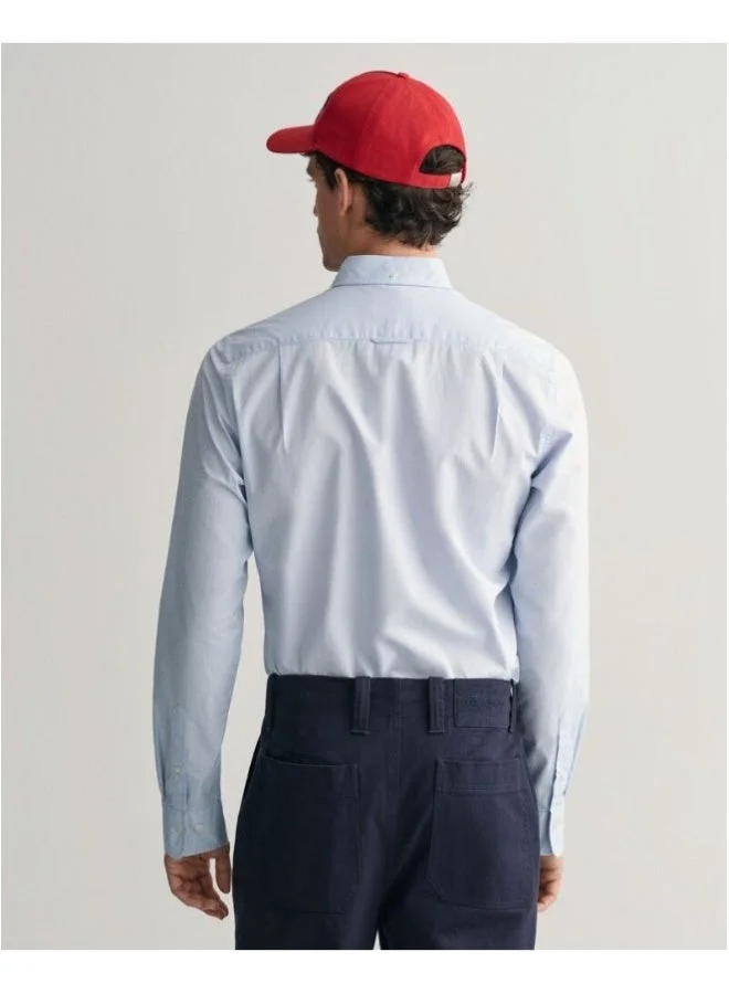 غانت قميص بوبلين بقصة ضيقة من جانت