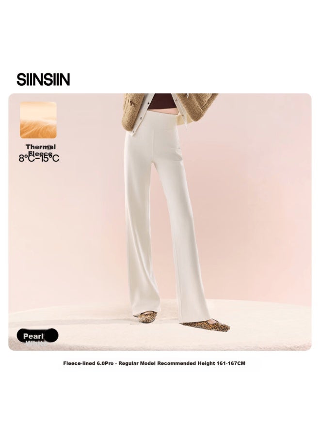 Siinsiin Yang Mi Style 6.0pro Straight-leg Pants New Women's Fleece-lined Slim Fit Sports Casual Pants For Spring And Autumn