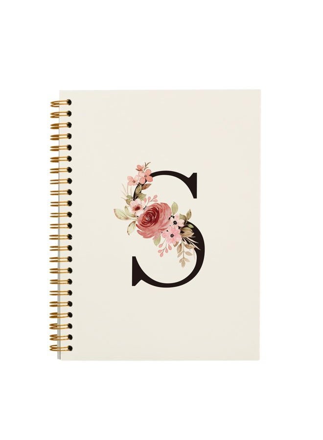 OXW Initial Letter S Notebook-Personalized Notebook, Monogram Gifts, Hardcover Spiral Notebook 5.5 x 8.3 - Image 1