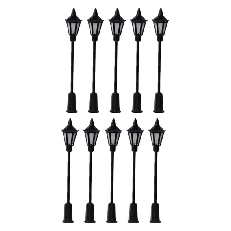 ATORSE UJEAVETTE 10x Model Railway Lamps HO Scale Street Lights Garden Garden Decor Hexagon light - Image 5