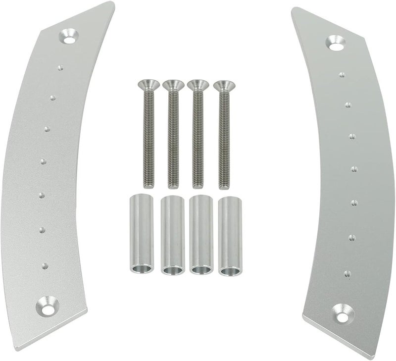FSBCGT Door Panel Pull Handle Set for VW Beetle 1998-2010 - Silver Aluminum with Screws - Image 1