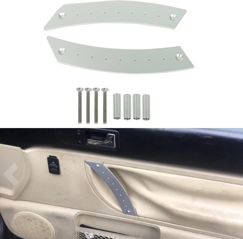 FSBCGT Door Panel Pull Handle Set for VW Beetle 1998-2010 - Silver Aluminum with Screws - Image 3