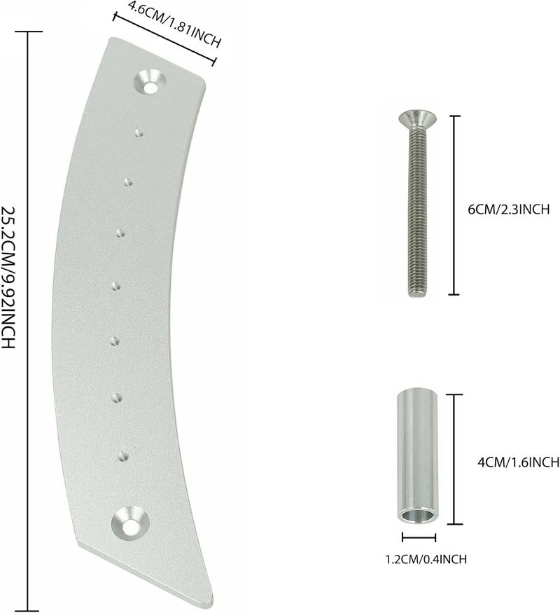 FSBCGT Door Panel Pull Handle Set for VW Beetle 1998-2010 - Silver Aluminum with Screws - Image 2
