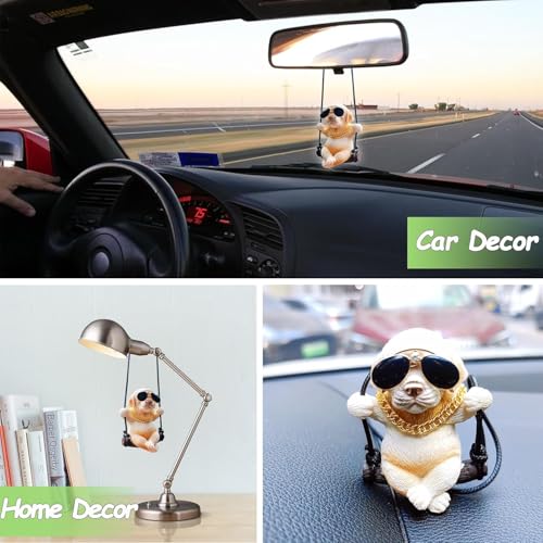 YOURKARTS.COM Cute Labrador Dog Mirror Hanging Ornament – Playful Rearview Swing Accessory for Car, Home & Office | Ideal Gift for Pet & Dog Lovers | car Accessories 2025 - Image 4