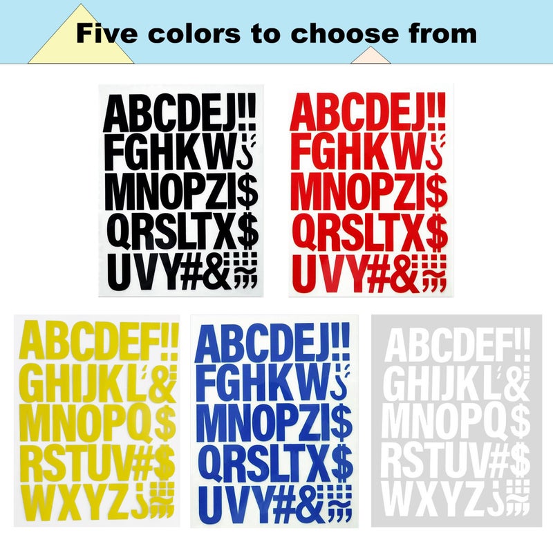 LONGMUU 220 Pieces Iron on Letters for Clothing, 5 Sheets of Yellow Heat Transfer Vinyl for T Shirts, A-Z Patches PU DIY Crafts Alphabets Sticker for Fabric - Image 2