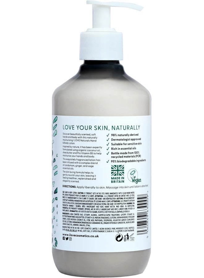 I Love Naturals Lime, Ginger & Cardamom Handwash | 500ml | Zesty, Plant-Based Hand Soap | Vegan, Sulfate-Free & Energizing - Image 2