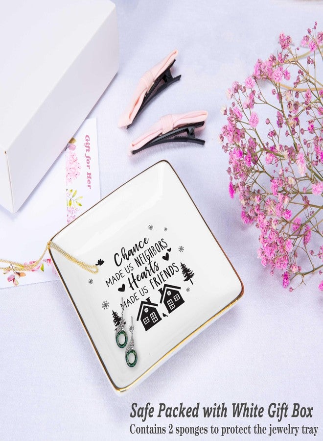 NZY Birthday,Christmas Gifts for Neighborhood,Friends,Women,Funny Friend,Bestie,Neighbor Gifts,Christmas Tree Decoration-Ceramic Jewelry Tray Trinket Holder Ring Dish - Image 2