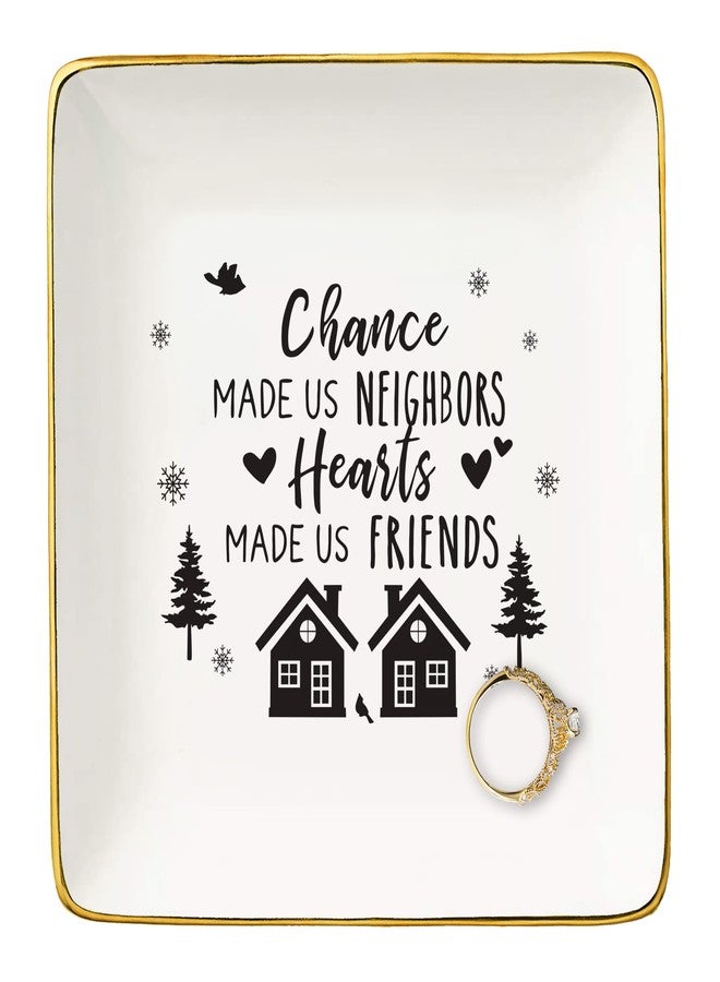 NZY Birthday,Christmas Gifts for Neighborhood,Friends,Women,Funny Friend,Bestie,Neighbor Gifts,Christmas Tree Decoration-Ceramic Jewelry Tray Trinket Holder Ring Dish - Image 1