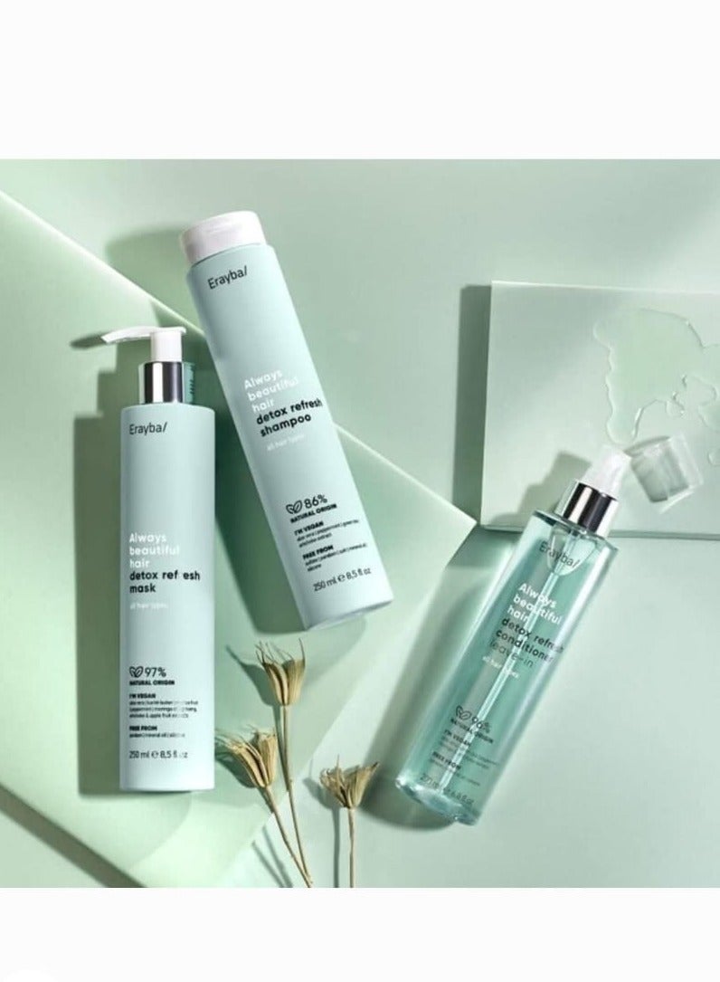 Erayba Eraiba hair care set to remove toxins and purify hair shampoo 250 ml botanical mask 200 ml and serum 200 ml - Image 2