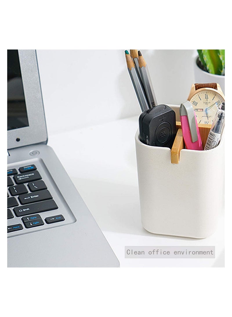 KASTWAVE حامل فرشاة أسنان من الخيزران، حامل فرشاة أسنان كهربائية متعدد الوظائف، علبة معجون أسنان صديقة للبيئة ومتينة بشكل طبيعي، منظم فرشاة أسنان لحامل سطح الحمام - Image 4