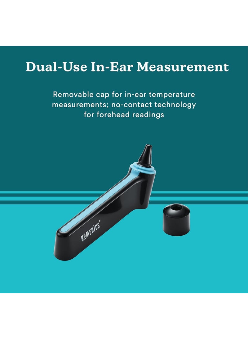HoMedics Homedics DualUse Ear and Forehead Thermometer inEar and NoTouch Infrared Technology Instant Results in 1 Second ColorCoded Readings Reliable and Accurate Body and Object Temperature  - Image 4