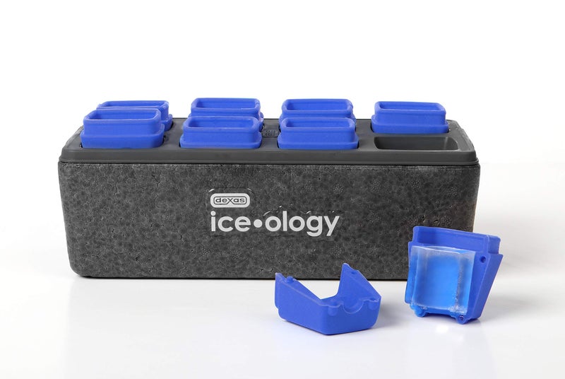 Dexas iceâ€¢ology Silicone Clear Ice Maker for Craft Cocktail Ice, 8 Count Cube Tray - Image 3