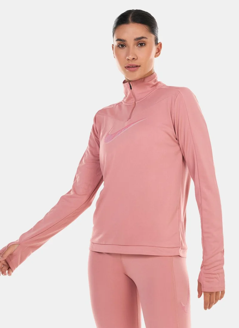 Nike Women's Dri-FIT Swoosh 1/4-Zip Running Top
