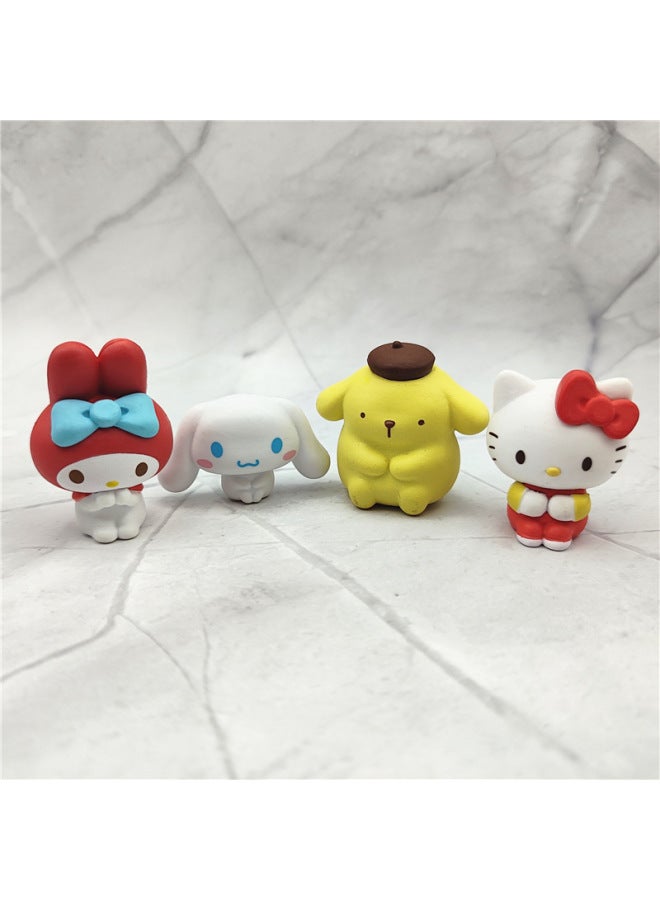 Melody Hand-made Model Stay And Wait For Pigeon Series Pudding Big Ear Dog Car Cake Ornaments Gashapon Doll-Color:4 Sitting Melody (about 3-5cm/145g) - Image 1