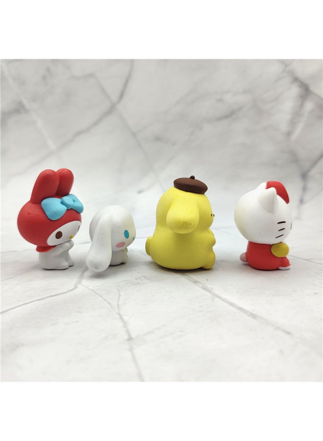 Melody Hand-made Model Stay And Wait For Pigeon Series Pudding Big Ear Dog Car Cake Ornaments Gashapon Doll-Color:4 Sitting Melody (about 3-5cm/145g) - Image 5
