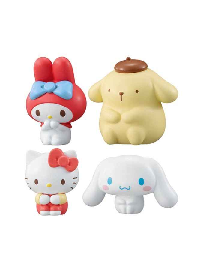Melody Hand-made Model Stay And Wait For Pigeon Series Pudding Big Ear Dog Car Cake Ornaments Gashapon Doll-Color:4 Sitting Melody (about 3-5cm/145g) - Image 2