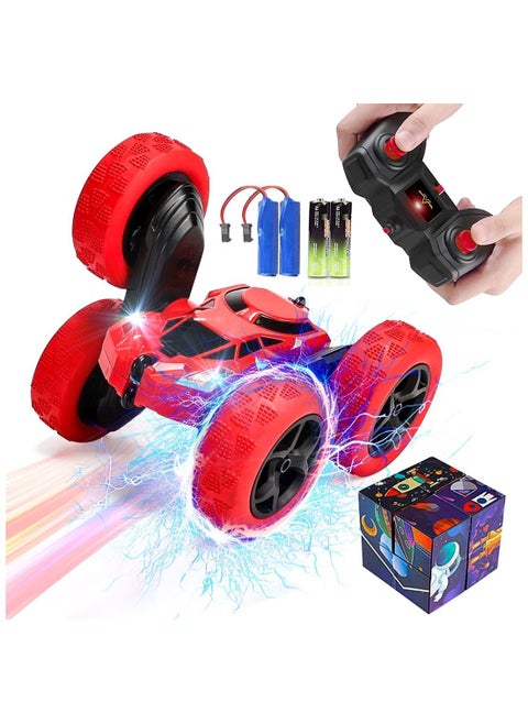 Stunt Car RC - Toy Car Remote Control - Fastest RC Off-Road Car - 360° Rotating Remote Controlled Car - Best Outside Toys Gift for Kids, RC Car with a 3D Infinite Cube Magic Toy Fidget