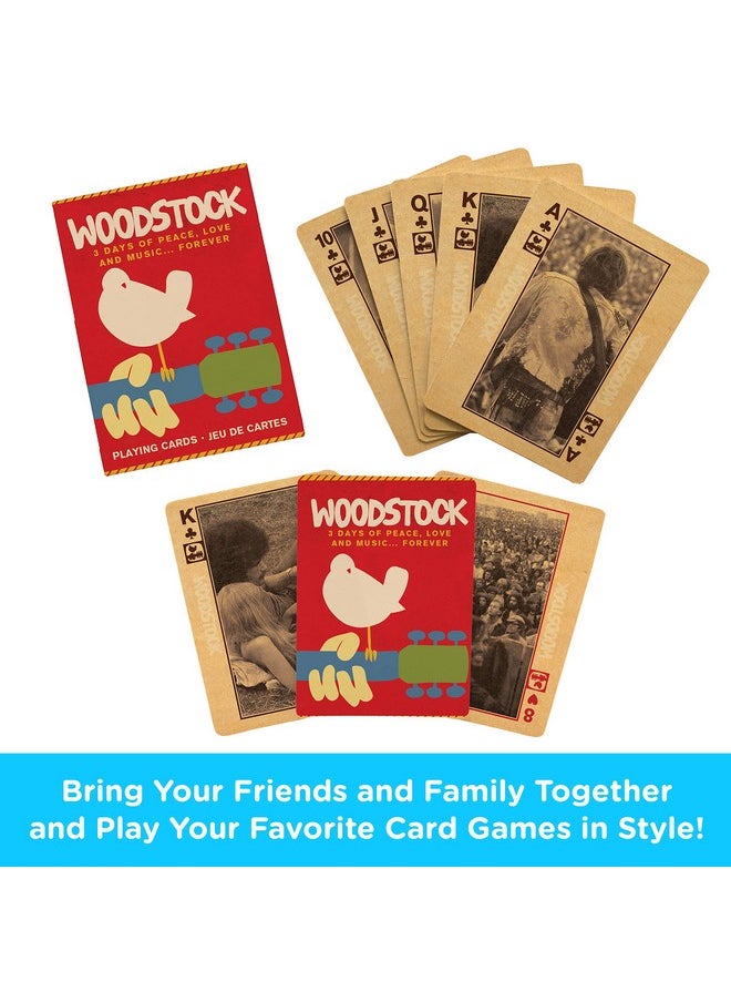 Aquarius Woodstock Playing Cards - Woodstock Themed Deck Of Cards For Your Favorite Card Games - Officially Licensed Woodstock Merchandise & Collectible Gift  - Image 2