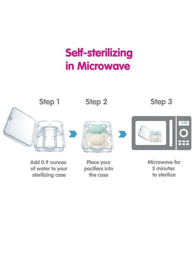 MAM لهايات ليلية للأطفال من عمر 0 إلى 6 أشهر، الأفضل للأطفال الذين يرضعون رضاعة طبيعية، تتوهج في الظلام، للأولاد، قطعتان - Image 3