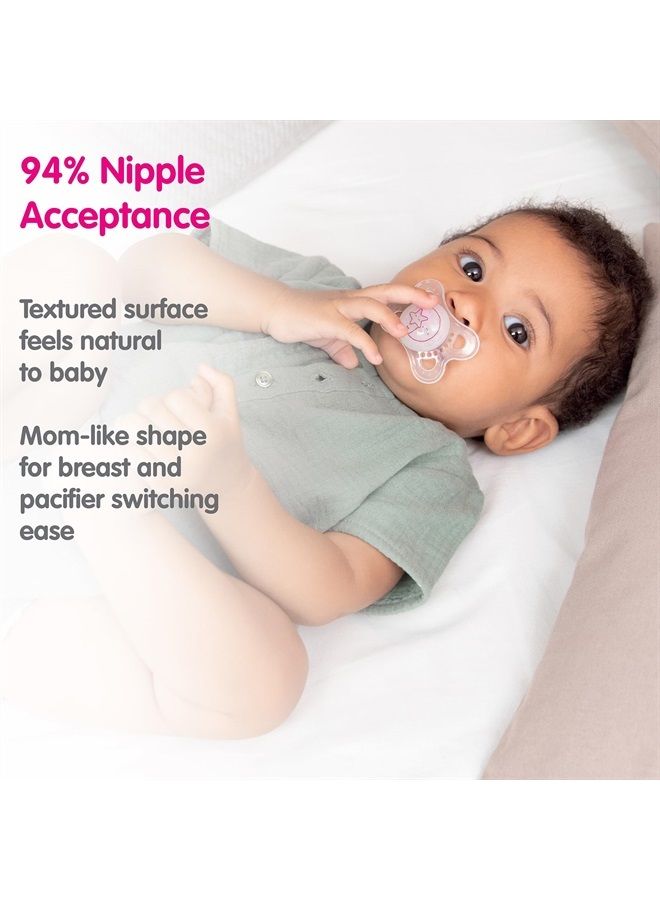 MAM لهايات ليلية للأطفال من عمر 0 إلى 6 أشهر، الأفضل للأطفال الذين يرضعون رضاعة طبيعية، تتوهج في الظلام، للأولاد، قطعتان - Image 2