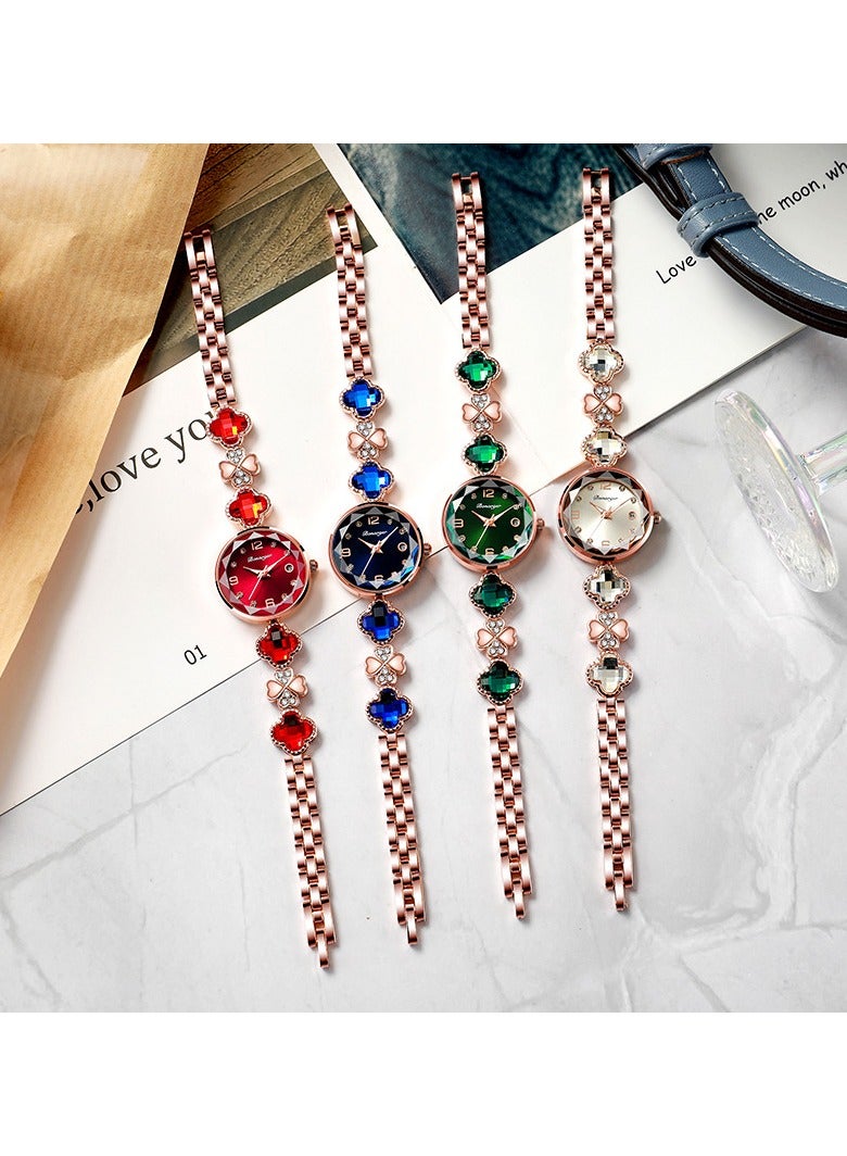 BONARGER Women's Watch Bracelet Female Fashion Waterproof Quartz Watch Red - Image 4