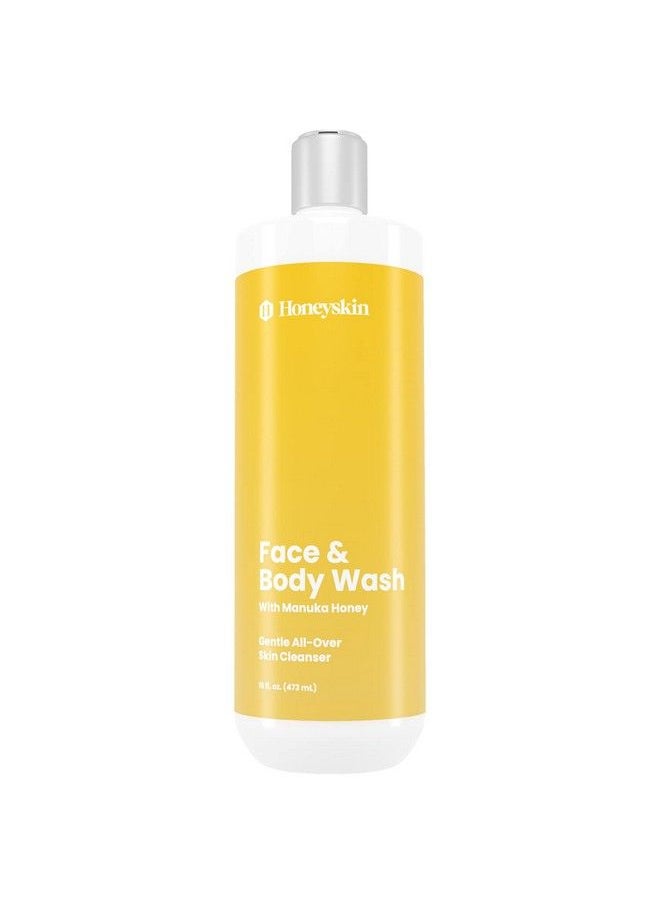 Honeyskin - Face And Body Wash For Women And Men Acne Body Wash Moisturizing For Sensitive Skin Hydrating Facial Cleanser Gentle Exfoliating Wash Sulfate Free Manuka Honey Coconut Oil And Aloe Vera (16Oz) - Image 1