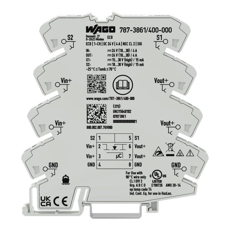 Wago Electronic circuit breaker 1channel 24 VDC input voltage 4 A Signal contact - Image 2